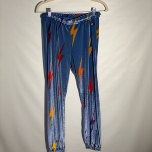 GUC/pre-loved Aviator Nation Blue Lightning Bolt jogger excellent condition